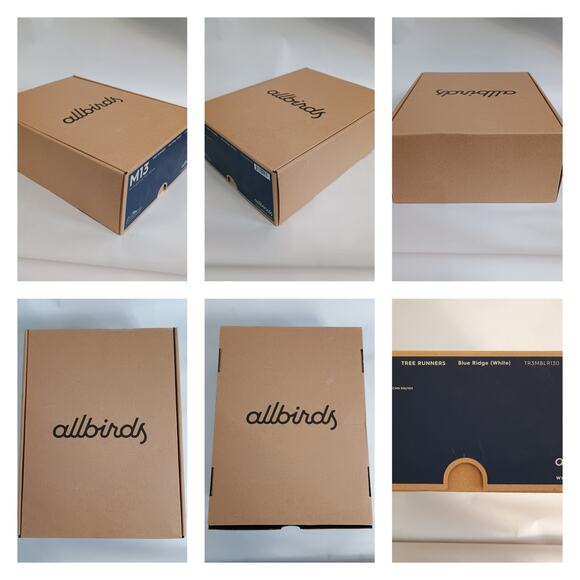 New Allbirds Tree Runners Shoes Size 13 Blue Ridge White - Picture 10 of 11